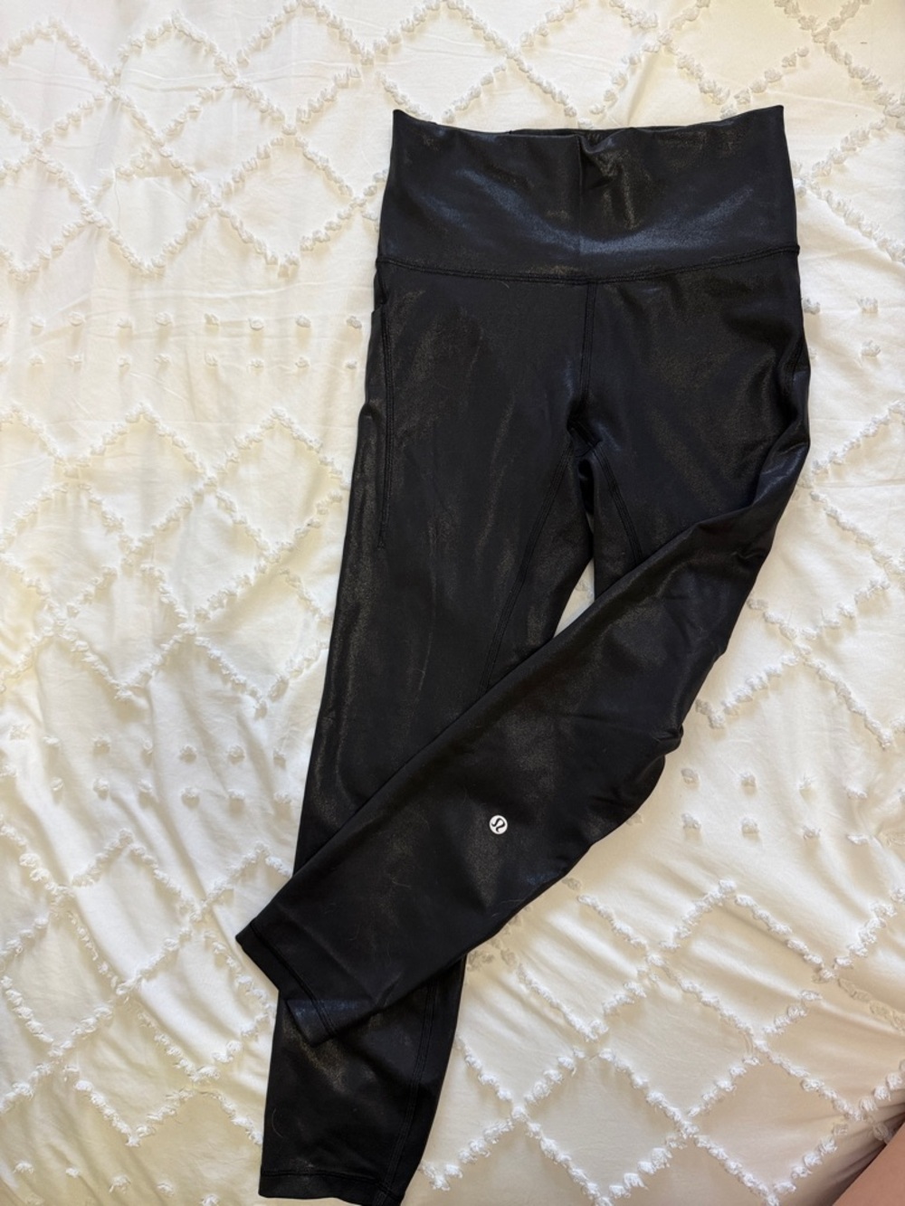 lululemon athletica Black Shiny Leggings